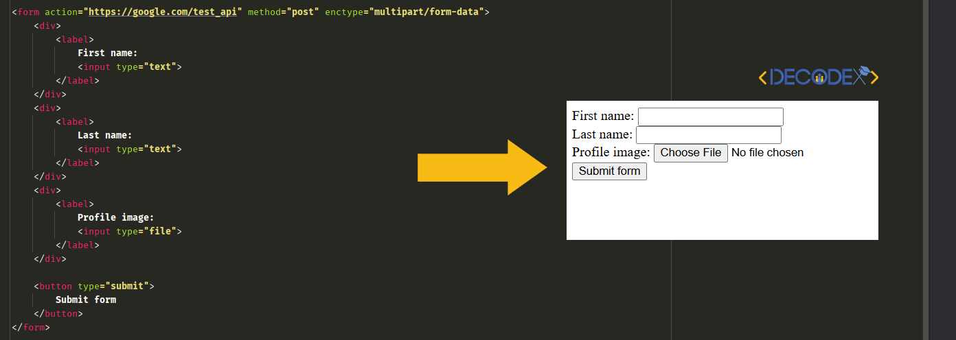 تگ form در html | decodex